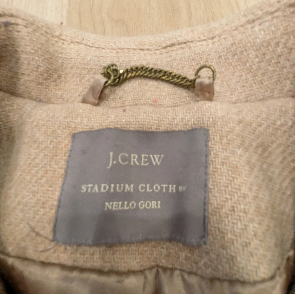 J Crew Wool Blend Tan Peacoat Size 4 - Picture 5 of 9